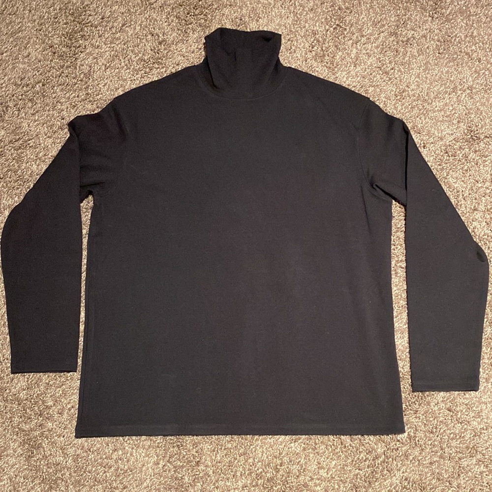 Taka Original “Off the Label” Black Soft Turtleneck Sweatshirt